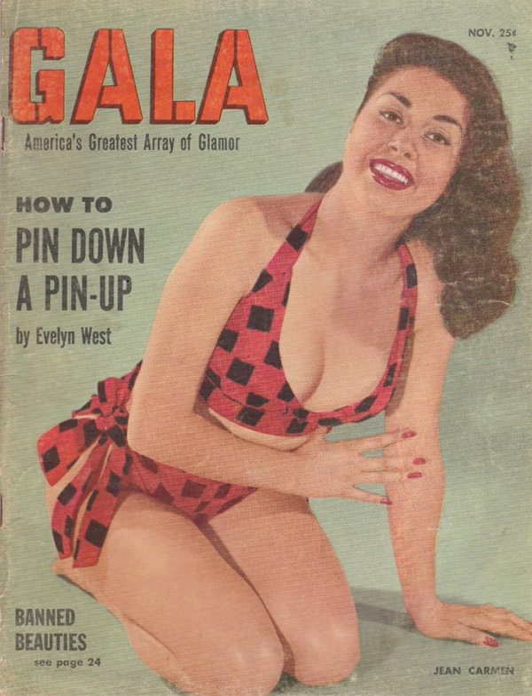 GALA (USA) magazine side cover  November 1955