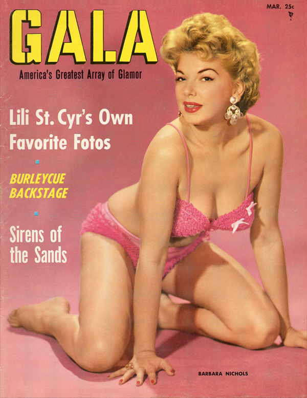 GALA (USA) magazine side cover  March 1957