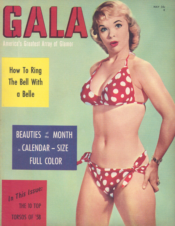 GALA (USA) magazine side cover  May 1958