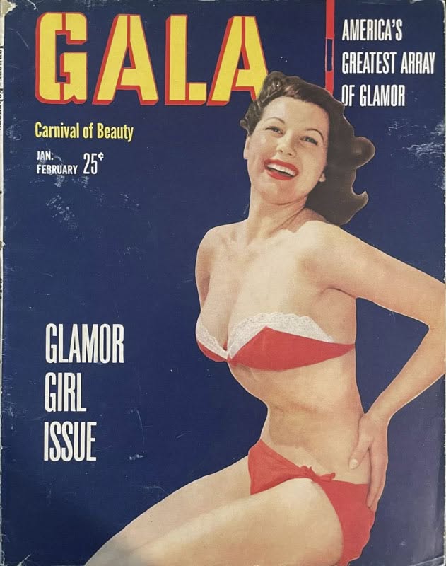 GALA (USA) magazine side cover  January/February 1951