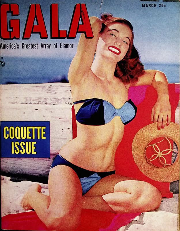 GALA (USA) magazine side cover  March 1952