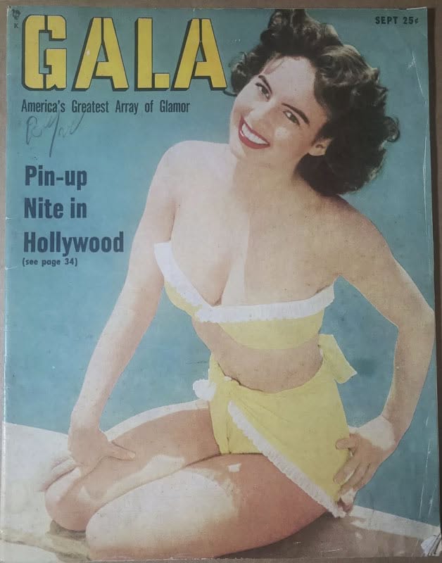 GALA (USA) magazine side cover  September 1952