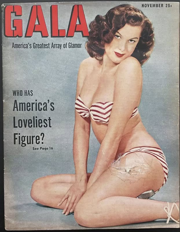 GALA (USA) magazine side cover  November 1952