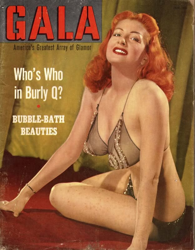 GALA (USA) magazine side cover  January 1954
