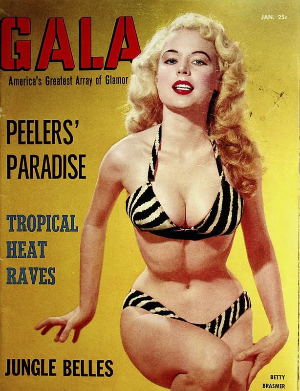 GALA (USA) magazine side cover  January 1955