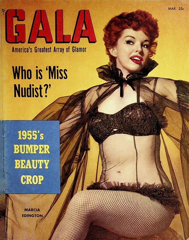 GALA (USA) magazine side cover  March 1955