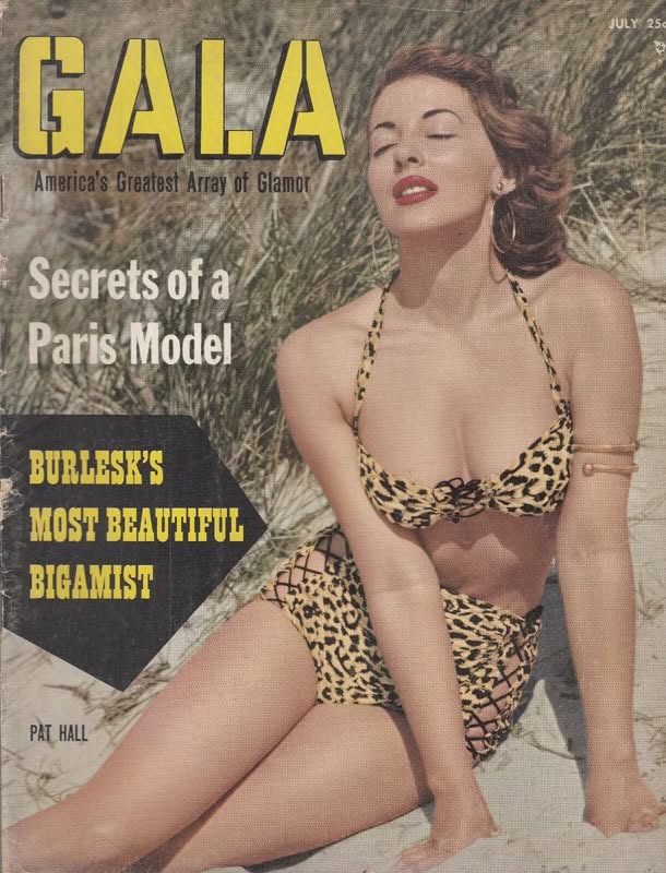 GALA (USA) magazine side cover  July 1955