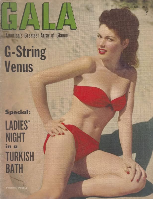 GALA (USA) magazine side cover  January 1956