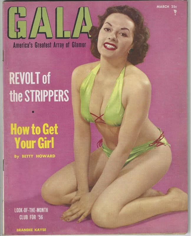 GALA (USA) magazine side cover  March 1956