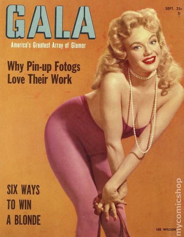 GALA (USA) magazine side cover  September 1956