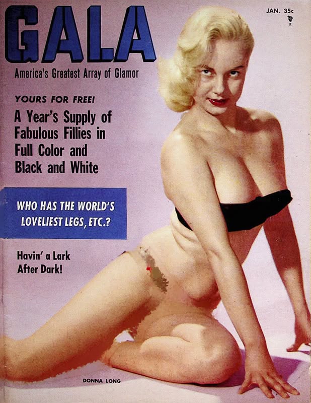 GALA (USA) magazine side cover  January 1958