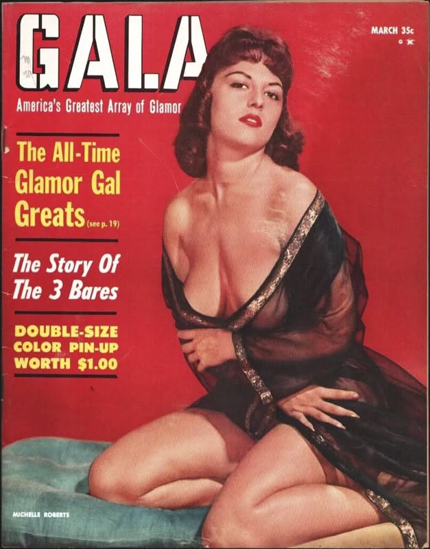GALA (USA) magazine side cover  March 1961