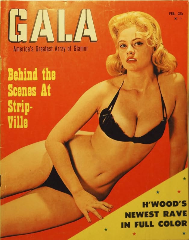 GALA (USA) magazine side cover  February 1962