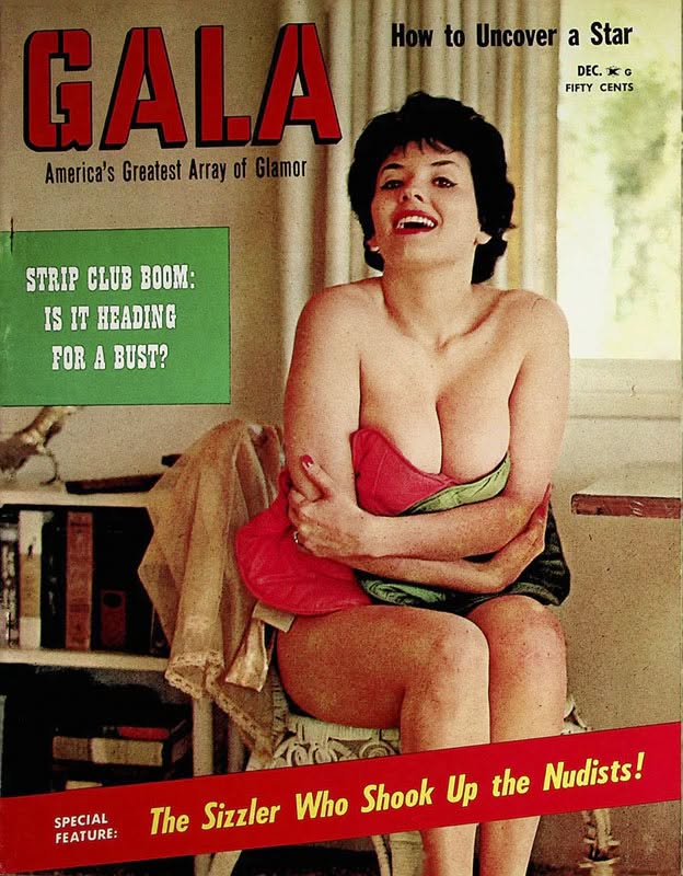 GALA (USA) magazine side cover  December 1963