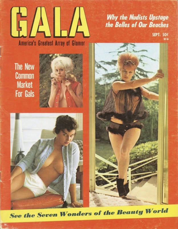 GALA (USA) magazine side cover  September 1965
