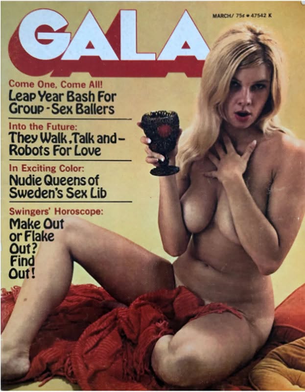 GALA (USA) magazine side cover  March 1972