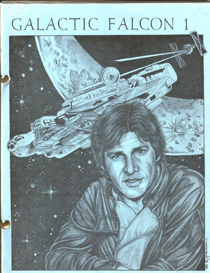 GALACTIC FALCON magazine side cover Issue 1  1981