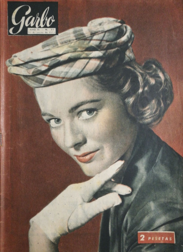 GARBO magazine side cover Issue 44  January 1954