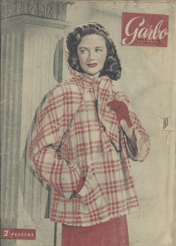 GARBO magazine side cover Issue 48  February 1954