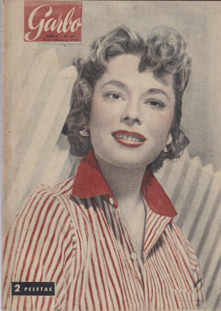 GARBO magazine side cover Issue 49  February 1954