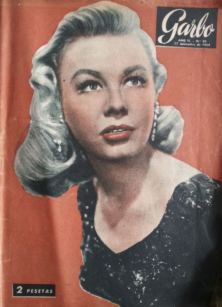 GARBO magazine side cover Issue 89  November 1954