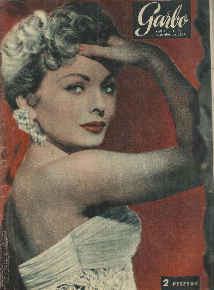 GARBO magazine side cover Issue 91  December 1954