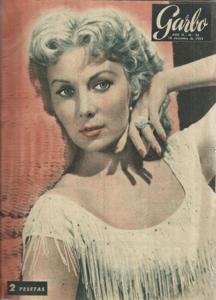GARBO magazine side cover Issue 92  December 1954