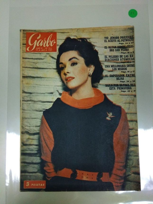 GARBO magazine side cover Issue 213 13 April 1957
