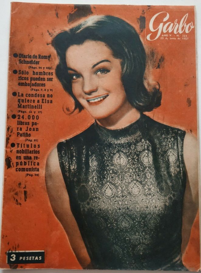 GARBO magazine side cover Issue 224 29 June 1957