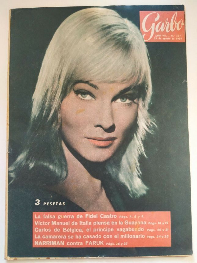 GARBO magazine side cover Issue 337 29 August 1959