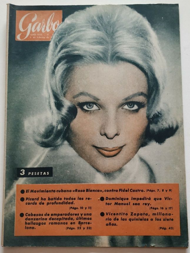 GARBO magazine side cover Issue 360 6 February 1960