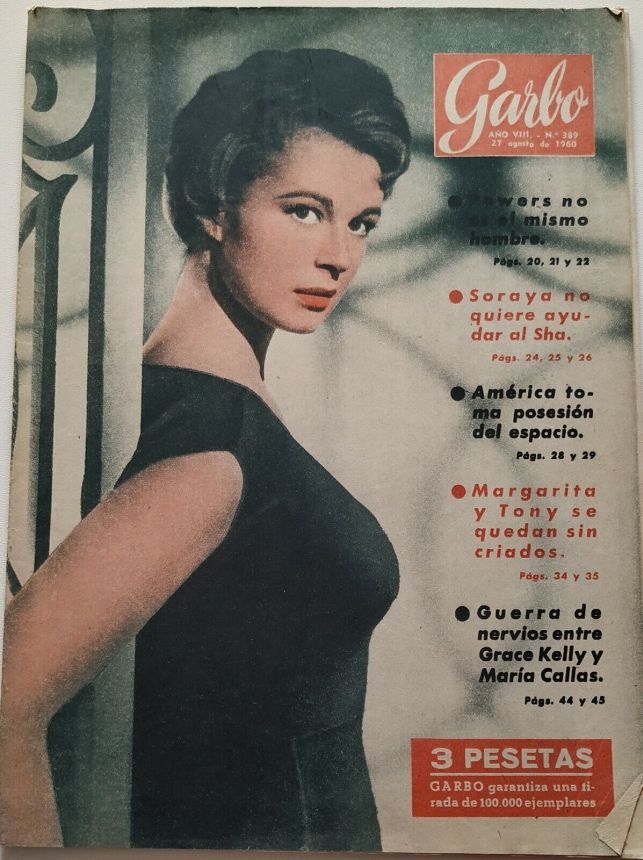 GARBO magazine side cover Issue 389 27 August 1960