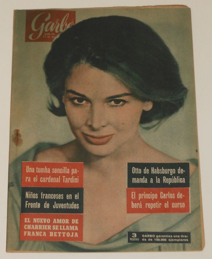 GARBO magazine side cover Issue 439 12 August 1961