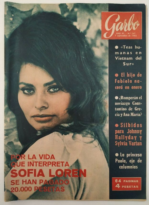 GARBO magazine side cover Issue 547 7 September 1963