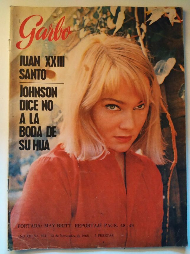 GARBO magazine side cover Issue 662 13 November 1965