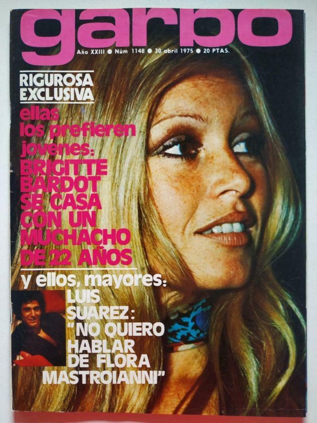 GARBO magazine side cover Issue 1148 30 April 1975