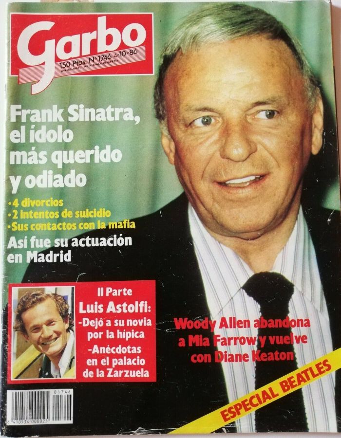 GARBO magazine side cover Issue 1746 4 October 1986