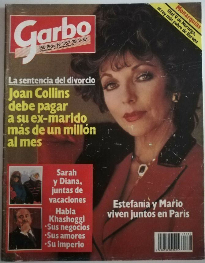 GARBO magazine side cover Issue 1767 28 February 1987