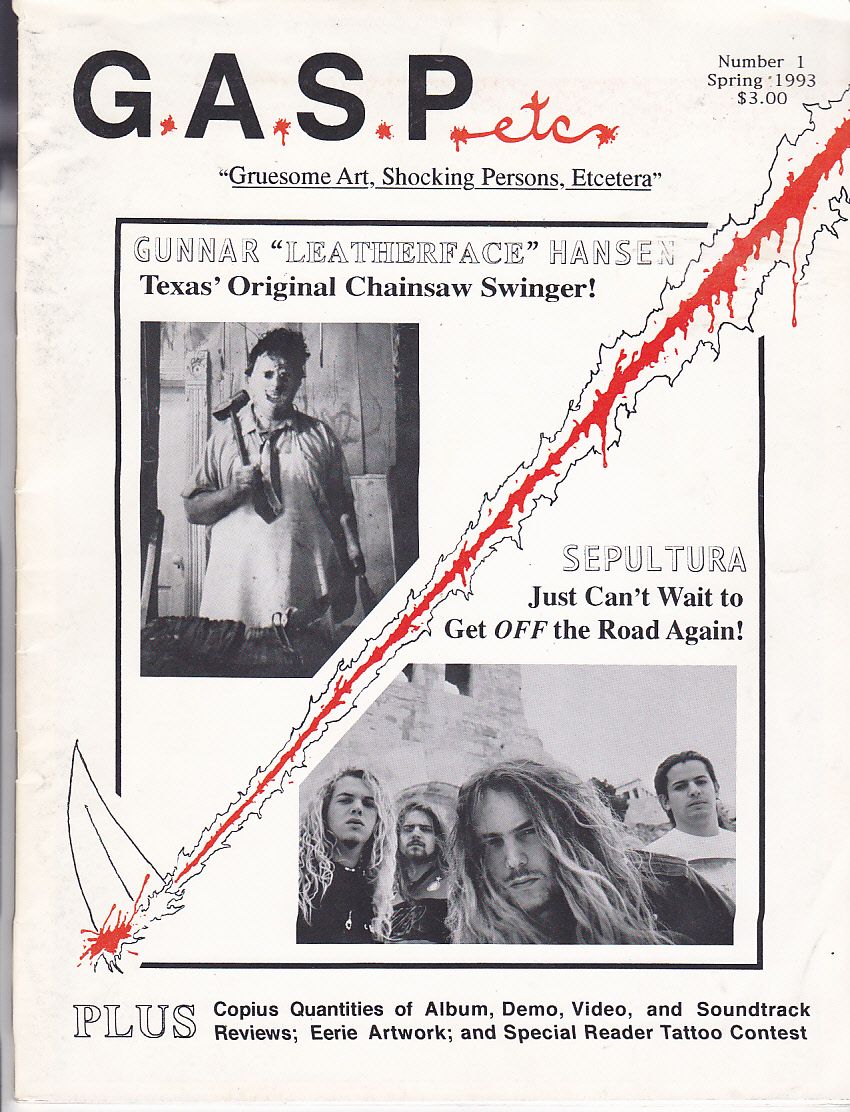 GASP magazine side cover  Vol 1 # 1 Spring 1993