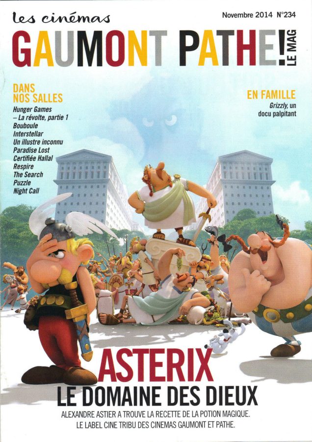 CINEMAS GAUMONT PATHE magazine side cover Issue 234 November 2014