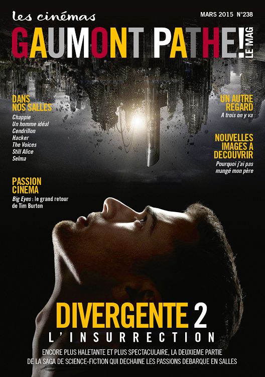 CINEMAS GAUMONT PATHE magazine side cover Issue 238 March 2015