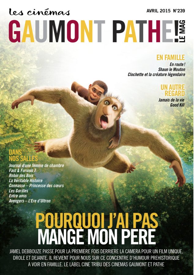 CINEMAS GAUMONT PATHE magazine side cover Issue 239 April 2015