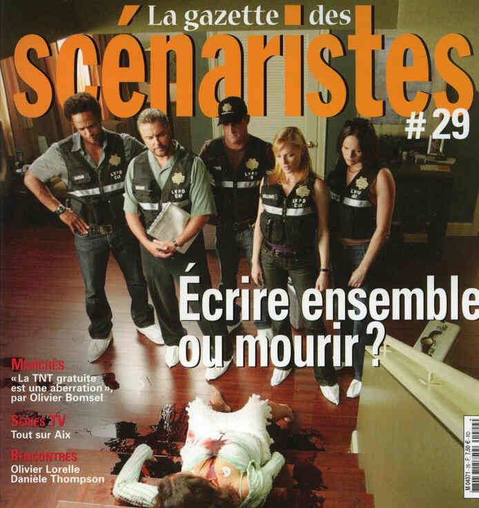 GAZETTE DES SCENARISTES | LA magazine side cover Issue 29 December 2006