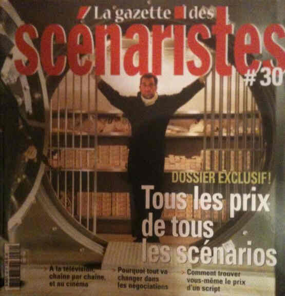 GAZETTE DES SCENARISTES | LA magazine side cover Issue 30 May 2007