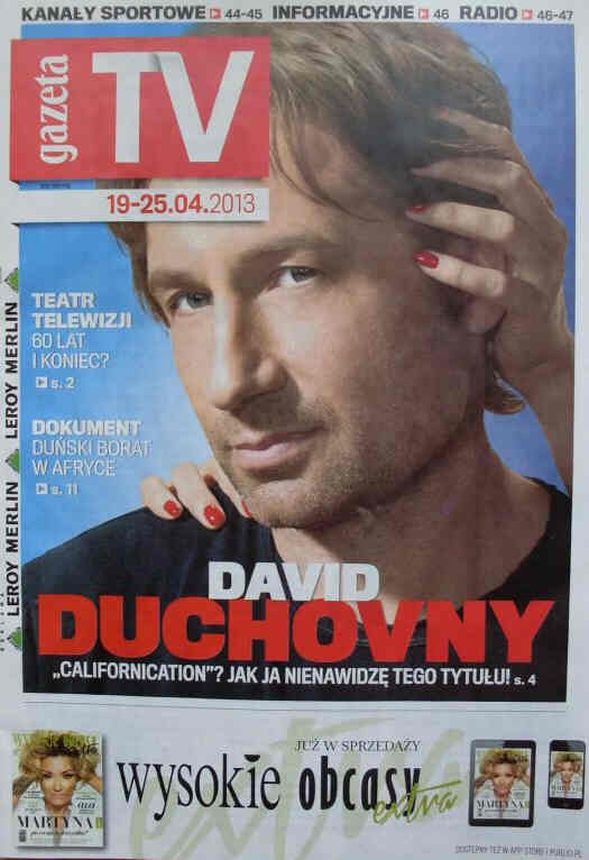 GAZETA TV magazine side cover 19 April 2013