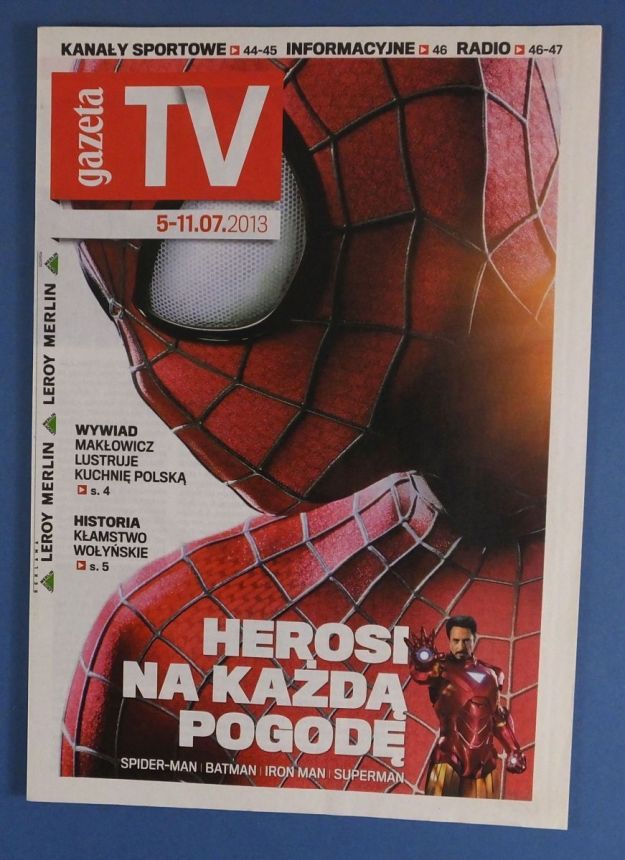 GAZETA TV magazine side cover 5 July 2013