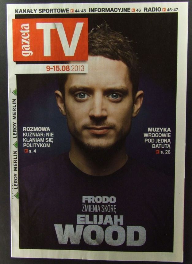 GAZETA TV magazine side cover 9 August 2013