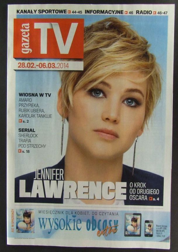 GAZETA TV magazine side cover 28 February 2014