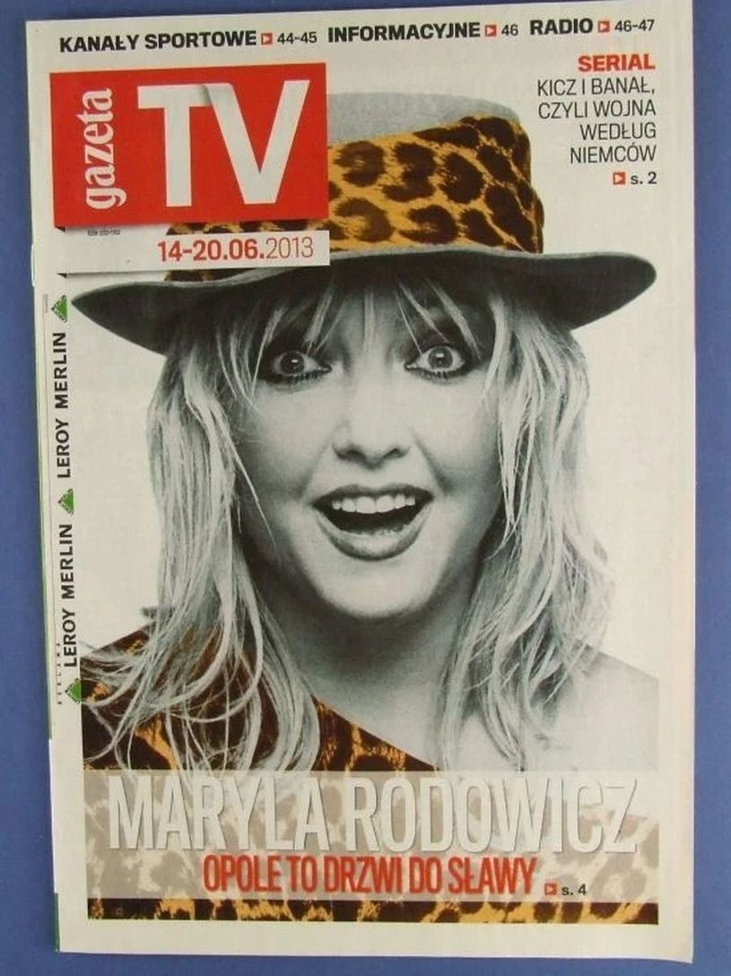 GAZETA TV magazine side cover 14 June 2013