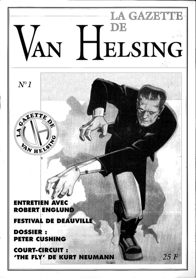 GAZETTE DE VAN HELSING magazine side cover Issue 1  January 1989